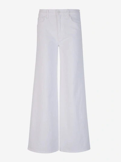 Shop Mother Wide Leg Jeans In Blanc