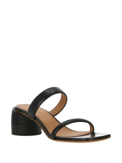 Off-white Off White Woman Black Leather Spring Mules In Black