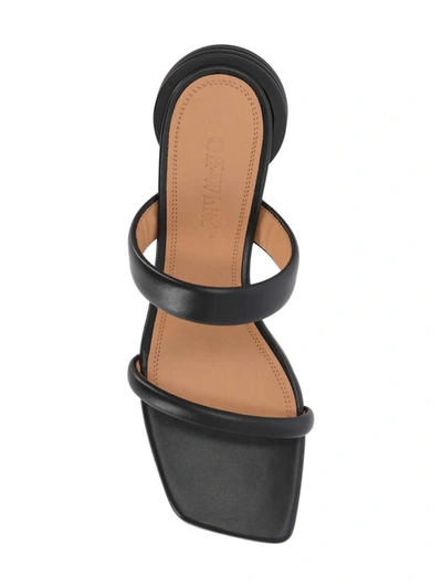 Off-white Off White Woman Black Leather Spring Mules In Black