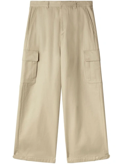 Shop Off-white Off White Trousers In Beige Beige