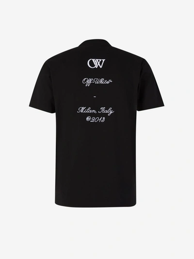 Shop Off-white Cotton Logo T-shirt In Negre
