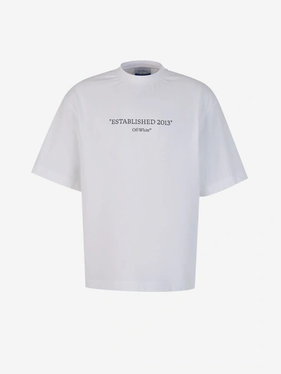 Shop Off-white Cotton Skate T-shirt In Blanc