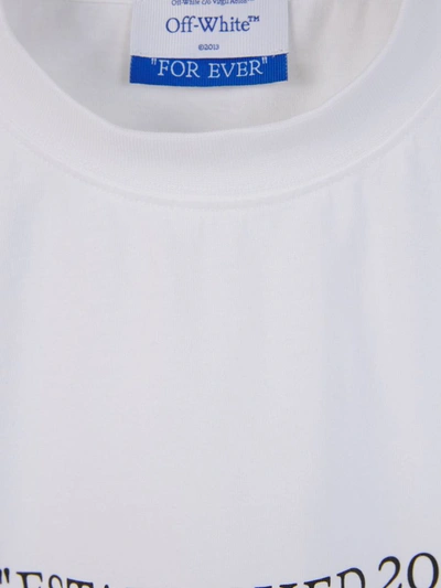 Shop Off-white Cotton Skate T-shirt In Blanc