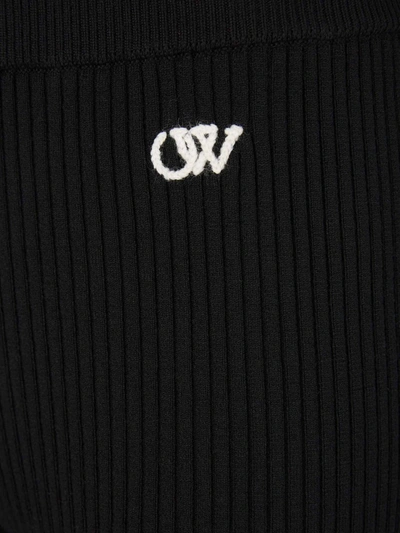 Shop Off-white Wool Knit Joggers In Negre