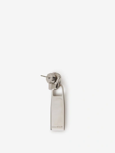 Shop Off-white Zipper Earring In Platejat
