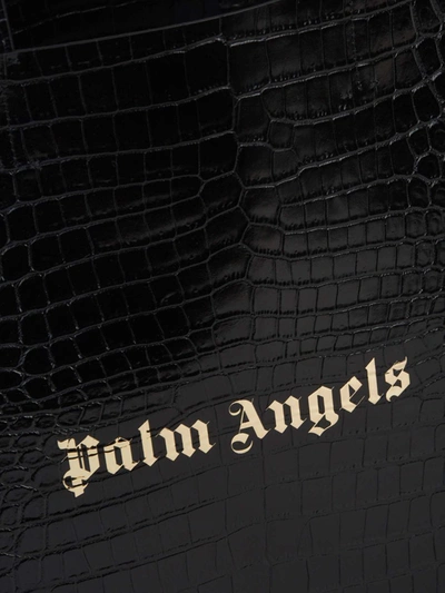 Shop Palm Angels Leather Tote Bag In Negre