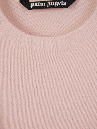 Shop Palm Angels Logo Wool Sweater In Rosa Pal