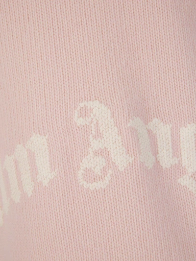 Shop Palm Angels Logo Wool Sweater In Rosa Pal