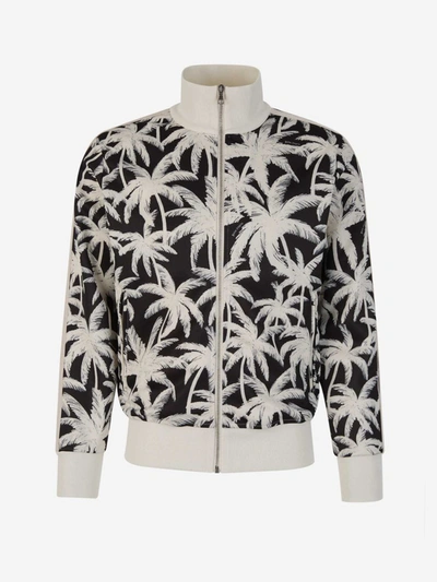 Shop Palm Angels Palm Trees Track Jacket In Crema