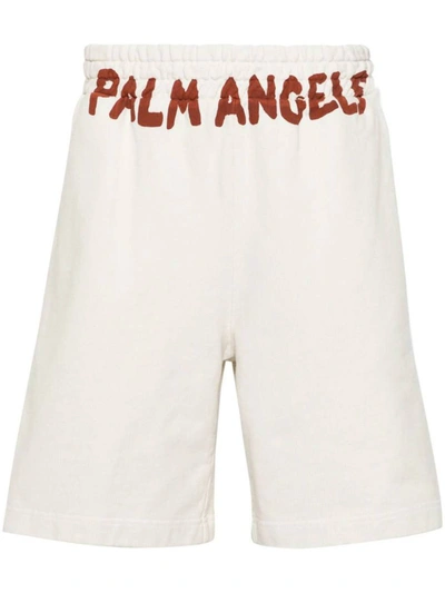 Shop Palm Angels Shorts In Beige