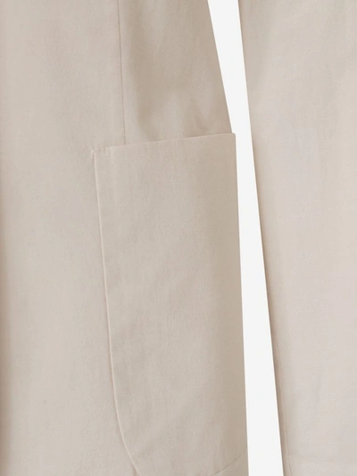 Shop Peserico Pockets Plain Blazer In Crema