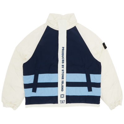 Pre-owned Supreme X Stone Island Reversible Down Puffer Jacket 'white'