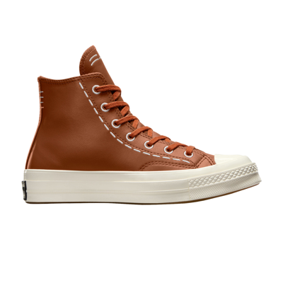 Pre-owned Converse Wmns Chuck 70 High 'bold Stitch - Tawny Owl' In Brown