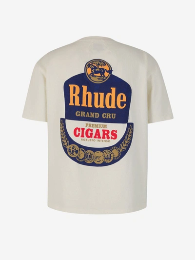 Shop Rhude Grand Cru Printed T-shirt In Beix