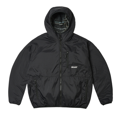 Pre-owned Palace Reversible Check Fleece Jacket 'black'