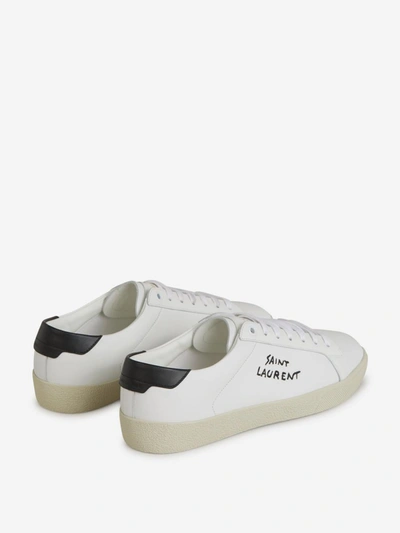 Shop Saint Laurent Priscilla Leather Sneakers In Blanc