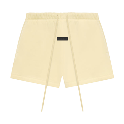Pre-owned Essentials Fear Of God  Fleece Running Short 'garden Yellow'