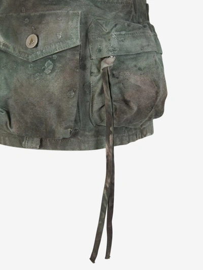 Shop Attico The  Camouflage Mini Skirt In Verd Jungla