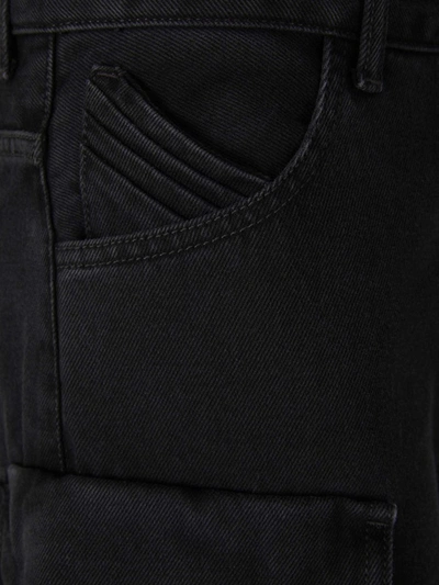 Shop Attico The  Fern Cargo Jeans In Negre