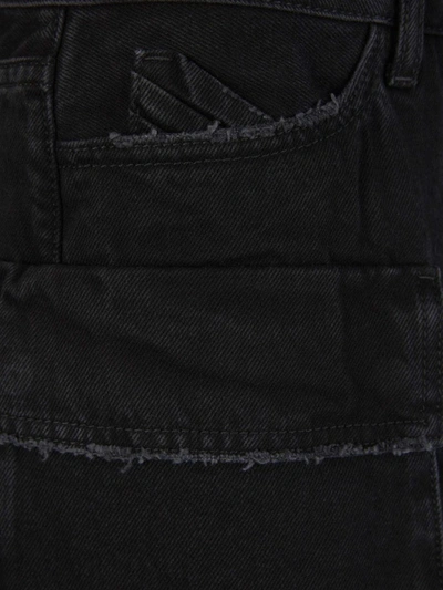 Shop Attico The  Mini Denim Skirt In Negre
