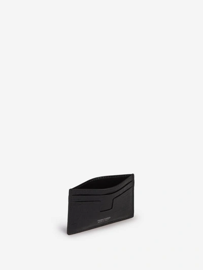 Shop Tom Ford Croco T-line Card Holder In Negre