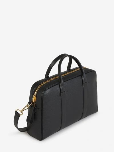 Shop Tom Ford Leather Zipper S Briefcase In Negre