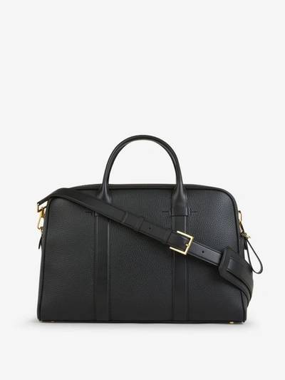 Shop Tom Ford Leather Zipper S Briefcase In Negre