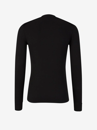 Shop Tom Ford Ribbed Knit T-shirt In Negre