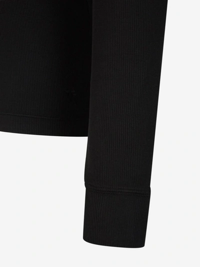 Shop Tom Ford Ribbed Knit T-shirt In Negre