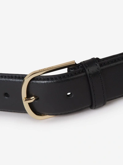 Shop Totême Leather Belt In Negre