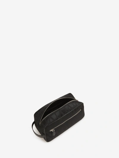 Shop Valentino Garavani Iconographe Toiletry Bag In Negre