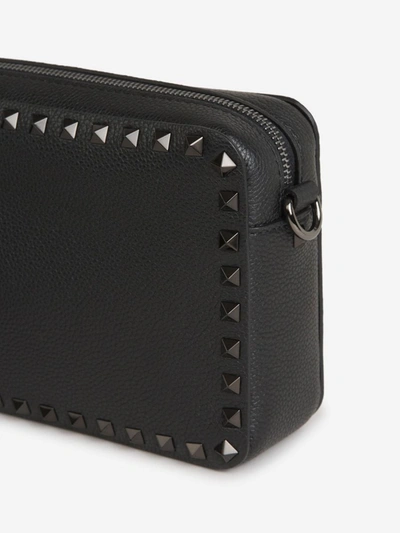 Shop Valentino Garavani Leather Crossbody Bag In Negre