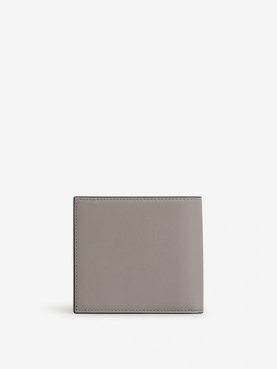 Shop Valentino Garavani Vlogo Leather Wallet In Gris Pedra