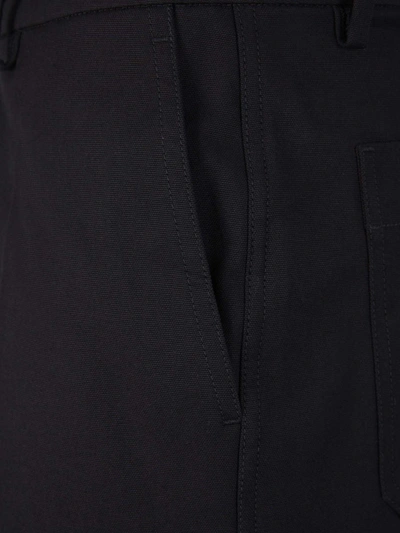 Shop Valentino Plain Cotton Bermuda Shorts In Negre