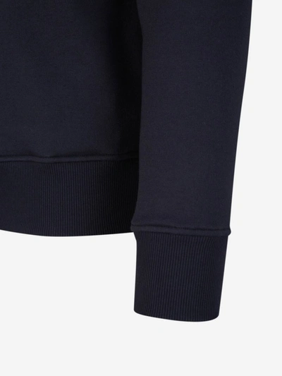 Shop Valentino Pocket Crewneck Sweatshirt In Blau Nit