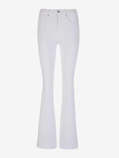 Shop Veronica Beard Stretch Flare Jeans In Blanc