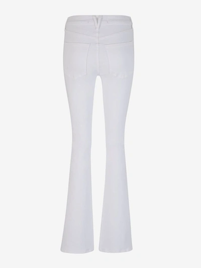 Shop Veronica Beard Stretch Flare Jeans In Blanc