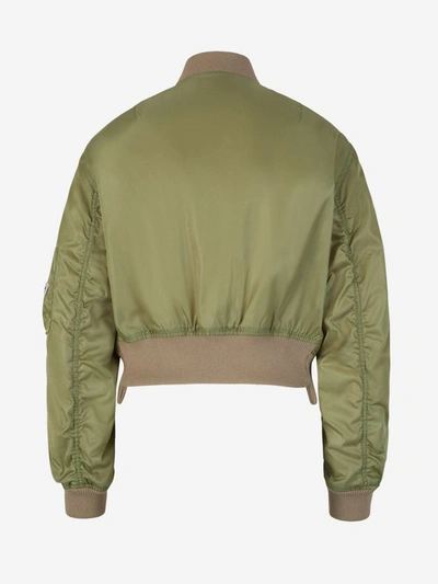 Shop Victoria Beckham Pockets Bomber Jacket In Verd Militar