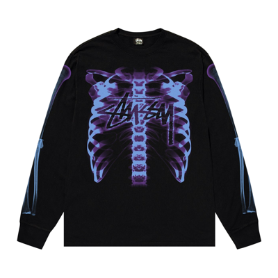 Pre-owned Stussy Rib Cage 3m Long-sleeve Tee 'black'