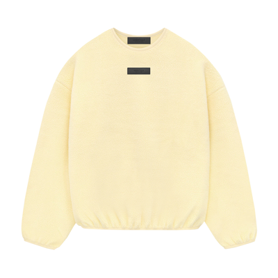 Pre-owned Essentials Fear Of God  Polar Fleece Crewneck 'garden Yellow'