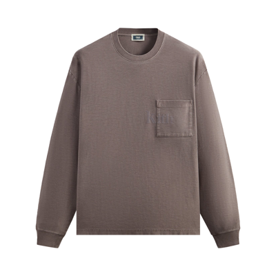 Pre-owned Kith Long-sleeve Quinn Tee 'dash' In Purple