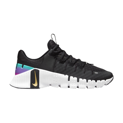 Pre-owned Nike Wmns Free Metcon 5 Premium 'black Fireberry Gold'