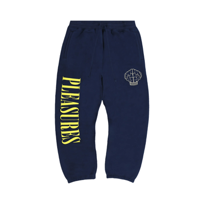 Pre-owned Pleasures X N.e.r.d. Sweatpants 'navy' In Blue