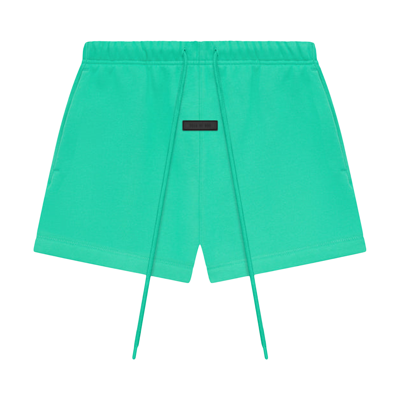Pre-owned Essentials Fear Of God  Fleece Running Short 'mint Leaf' In Green