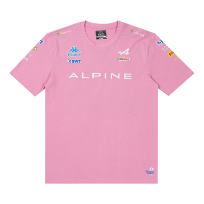 Pre-owned Palace X Kappa For Alpine T-shirt 'pink'