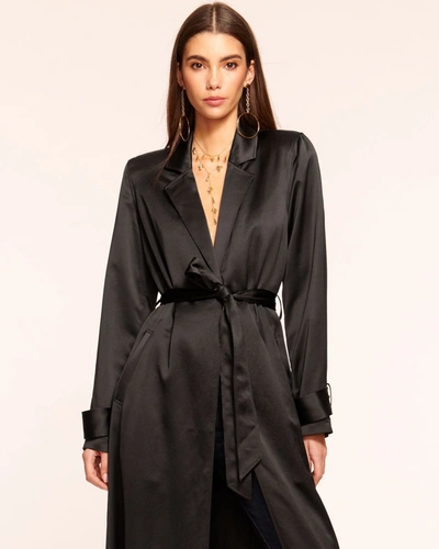 Shop Ramy Brook Alexia Trench Coat In Black