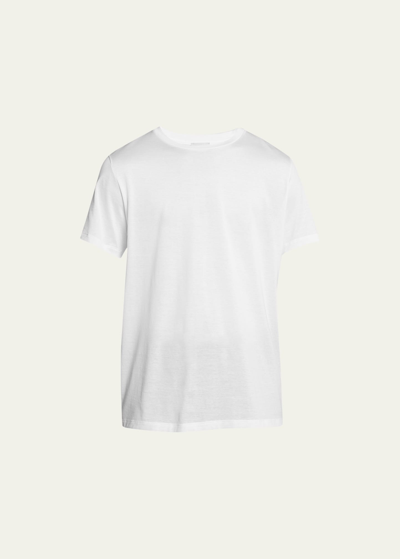 Shop Hanro Men's Cotton Sporty Crewneck T-shirt In White