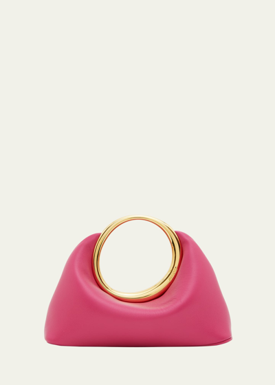 Shop Jacquemus Le Petit Calino Ring Top-handle Bag In Dark Pink