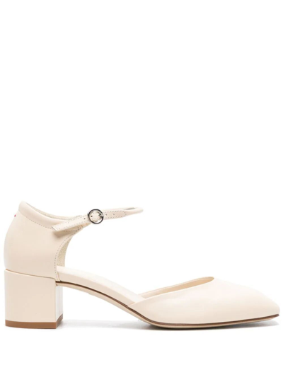 Shop Aeyde Magda Nappa Leather Creamy Shoes In Nude & Neutrals
