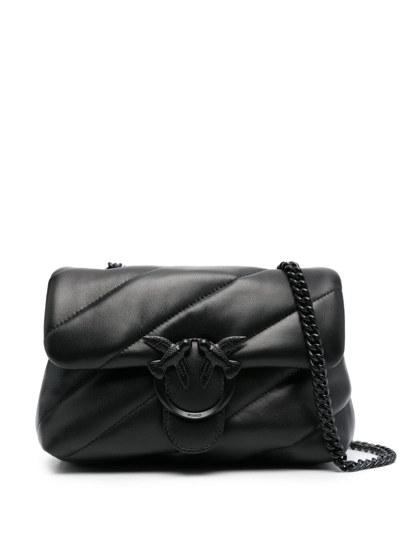 Shop Pinko Love Puff Mini Bag In Black